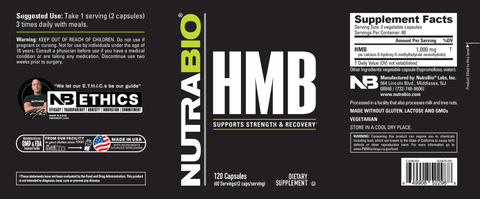 HMB (1000mg) - Nutrabio - Premium Supplement Capsules from NutraBio - Just $21.99! Shop now at Nutrition Central