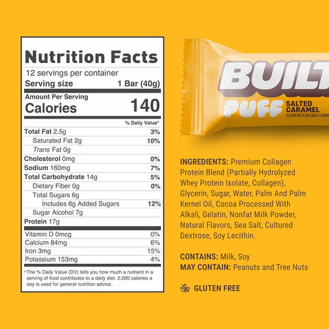 Built Puff Protein Bar - Premium Healthy Snacks from Built - Just $3.50! Shop now at Nutrition Central