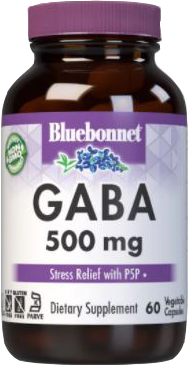 Bluebonnet Gaba 500 mg 60 Vegetable Capsules - Premium Vitamins from Bluebonnet - Just $14.99! Shop now at Nutrition Central