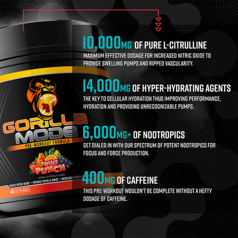Gorilla Mode - Premium Pre-Workout from Gorilla Mind - Just $59.99! Shop now at Nutrition Central