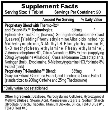 Hi-Tech Pharmaceuticals Lipodrene® Hardcore With Ephedra