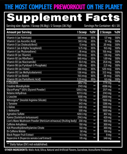 Black Magic | BZRK Overdrive - Premium Pre Workout from Black Magic Supply - Just $54.99! Shop now at Nutrition Central