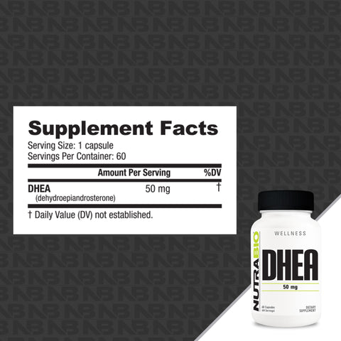 DHEA (50 mg) - Nutrabio - Premium Supplement Capsules from NutraBio - Just $13.99! Shop now at Nutrition Central