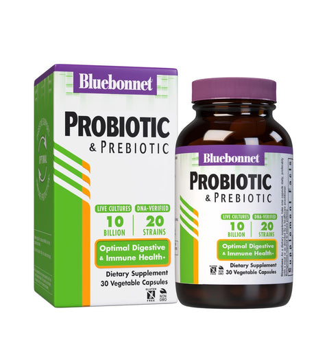 Probiotic & Prebiotic 10 Billion - Premium Probiotics from Bluebonnet - Just $17.99! Shop now at Nutrition Central