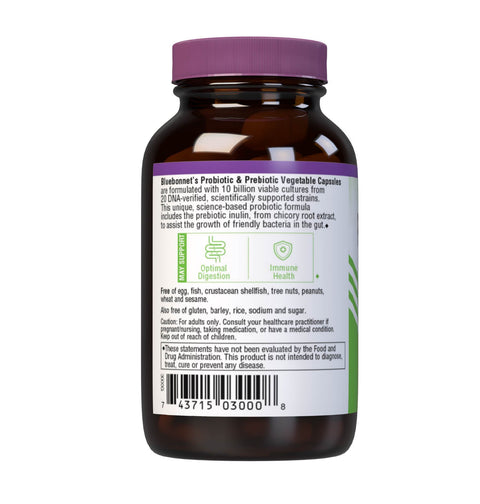 Probiotic & Prebiotic 10 Billion - Premium Probiotics from Bluebonnet - Just $17.99! Shop now at Nutrition Central