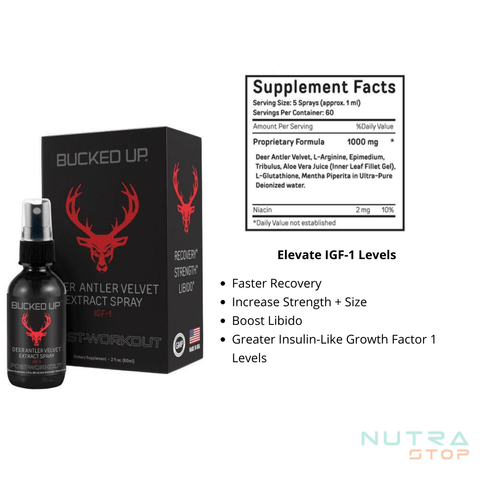 Bucked Up Deer Antler Velvet Extract Spray - Premium Muscle Builder from Bucked Up - Just $39.95! Shop now at Nutrition Central