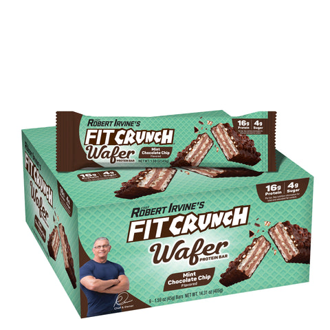 FITCRUNCH Wafer Protein Bars Mint Choc Chip (9ct) - Premium WAFER BAR from Fit Crunch - Just $21.99! Shop now at Nutrition Central