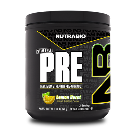PRE Workout Stim Free - Nutrabio - Premium Supplement Powders from NutraBio - Just $49.99! Shop now at Nutrition Central