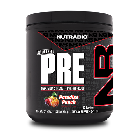 PRE Workout Stim Free - Nutrabio - Premium Supplement Powders from NutraBio - Just $49.99! Shop now at Nutrition Central