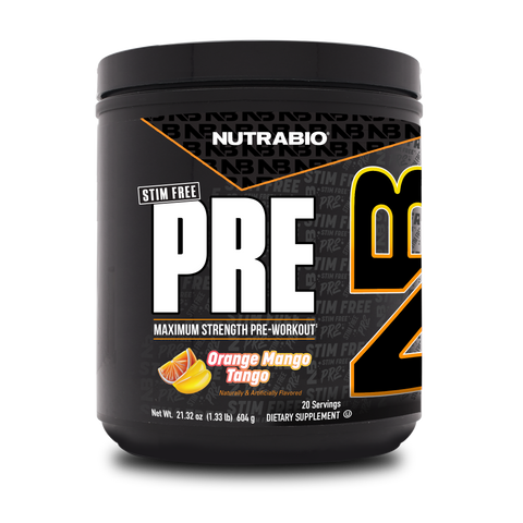 PRE Workout Stim Free - Nutrabio - Premium Supplement Powders from NutraBio - Just $49.99! Shop now at Nutrition Central