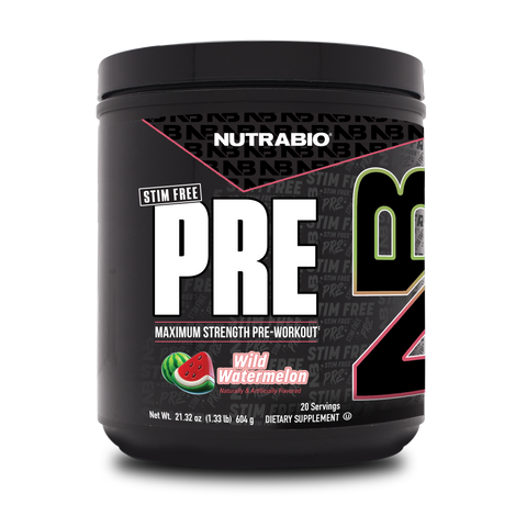 PRE Workout Stim Free - Nutrabio - Premium Supplement Powders from NutraBio - Just $49.99! Shop now at Nutrition Central