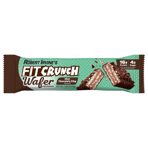 FITCRUNCH Wafer Protein Bars Mint Choc Chip (9ct) - Premium WAFER BAR from Fit Crunch - Just $21.99! Shop now at Nutrition Central