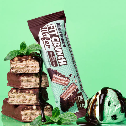 FITCRUNCH Wafer Protein Bars Mint Choc Chip (9ct) - Premium WAFER BAR from Fit Crunch - Just $21.99! Shop now at Nutrition Central