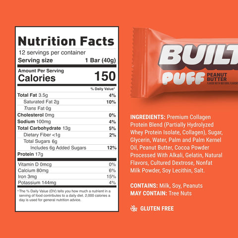 Built Puff Protein Bar - Premium Healthy Snacks from Built - Just $3.50! Shop now at Nutrition Central