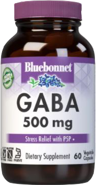 Bluebonnet Gaba 500 mg 60 Vegetable Capsules