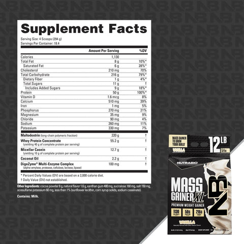 Nutrabio Mass Gainer XL