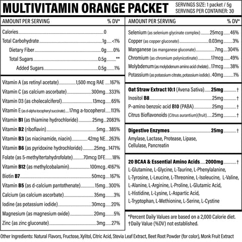 Powder Multivitamin - Packets Orange Burst