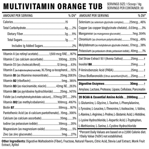 Powder Multivitamin Tub - Orange Burst