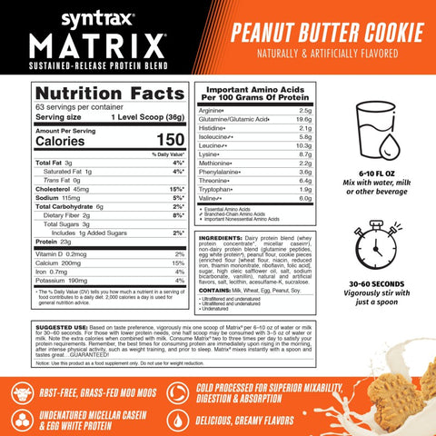 Syntrax Matrix Protein 2LB/5LB - Premium Protein from Si03, Inc - Just $34.99! Shop now at Nutrition Central