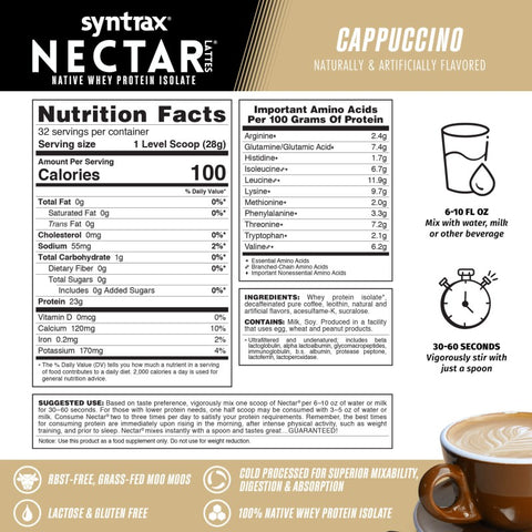 Syntrax Nectar Lattes 2LB - Coffee Flavors! - Premium  from Si03, Inc - Just $39.99! Shop now at Nutrition Central