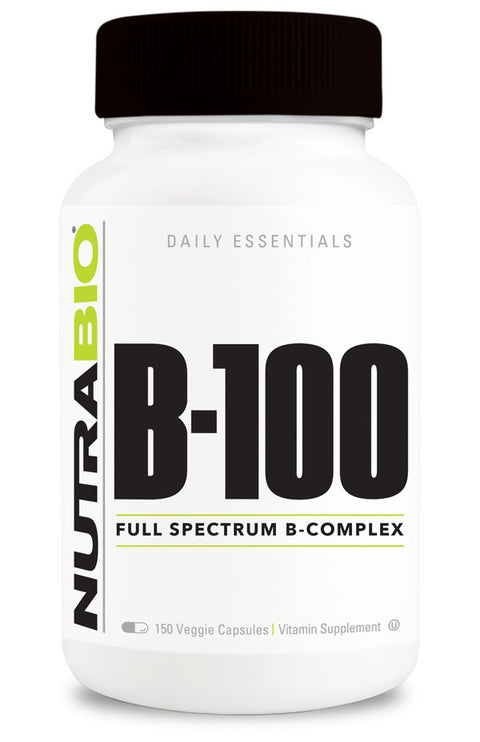 Vitamin B-100 Complex 150 Vegetable Capsules - Premium  from Nutrabio - Just $14.99! Shop now at NutritionCentral.com