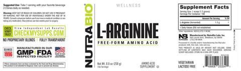 Arginine Powder - Nutrabio - Premium Supplement Powders from NutraBio - Just $19.99! Shop now at NutritionCentral.com