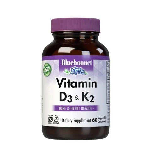 Bluebonnet Vitamin D3 And K2 - 60 Capsules